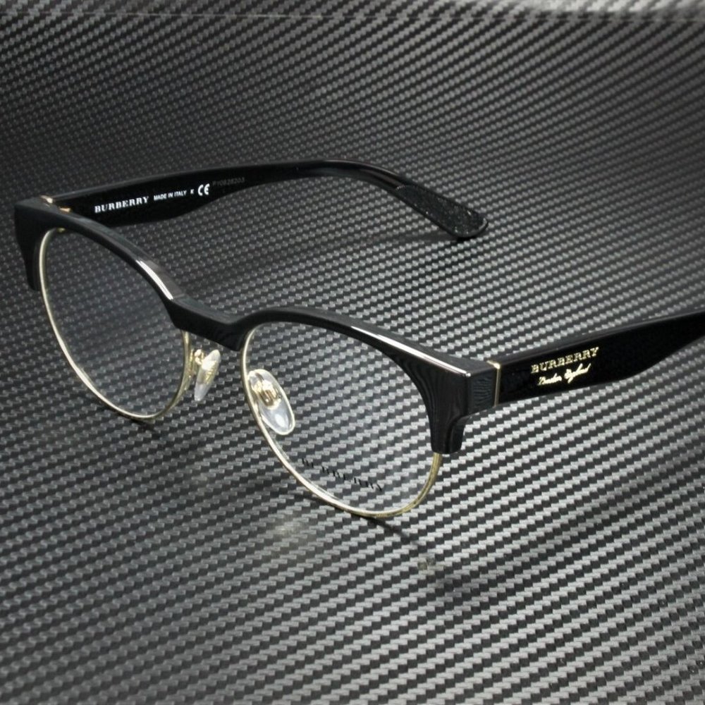 Burberry Gold and Black Frame Eyeglasses - Picture 1 of 5